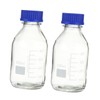CIYODO 2pcs Reagent Bottles with Calibration Sealing Laboratory Sample Containers