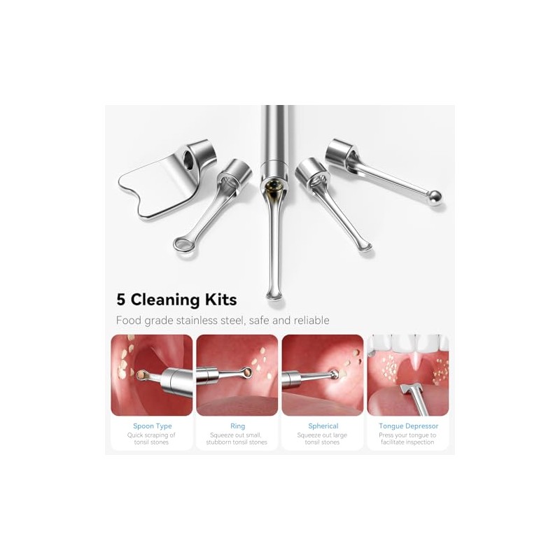 Upgraded Tonsil Stone Remover with Camera, Visual Tonsil Stone Removal