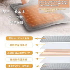 AMOVO Electric Foot Warmer, Heating Equipment, Electric Cushion, Foot Warmer, Energy Saving, Breathable, Odor Resistant, Lightweight, Durable 6 Temperature Adjustment, 4 Timer Settings, Electric Hot