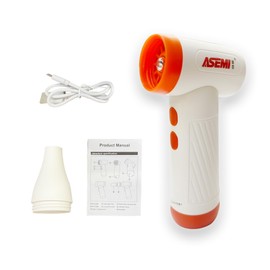 Air Duster Versatile Portable Rechargeable Barbecue BBQ Outdoor Camping fire use,blasts Away dust Debris from Keyboards Electronics Cameras Delicate Equipment Cleaning Tight Spaces,with LED (Orange)