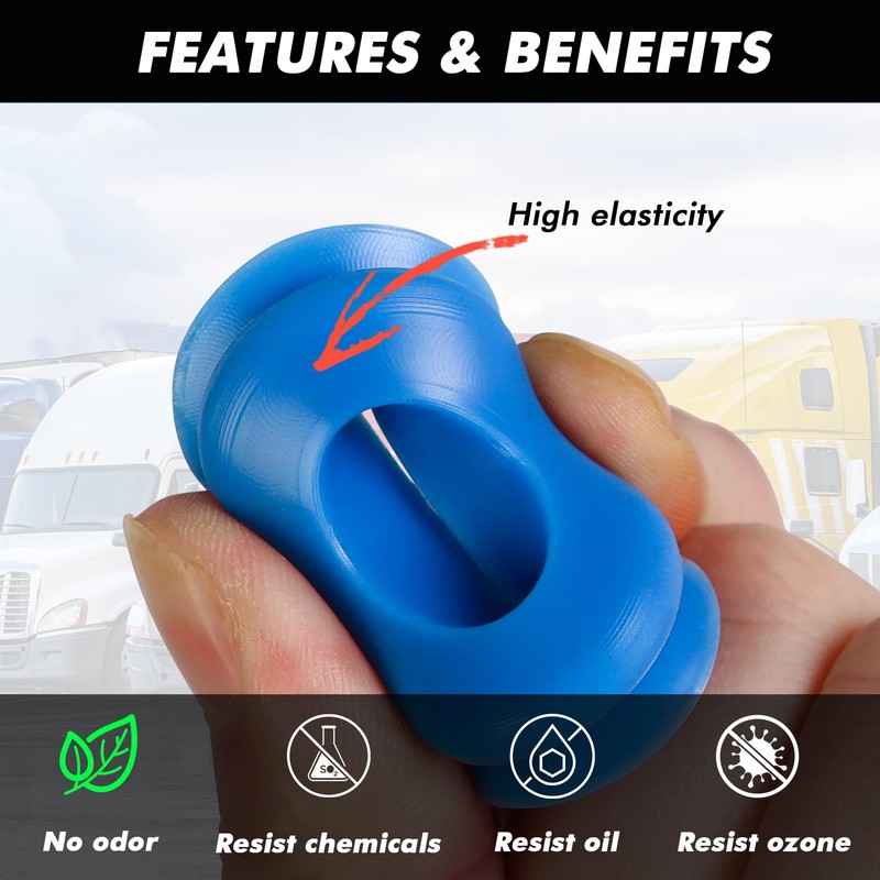 Vitonsbay 100pcs Gladhand Seals,Gladhand Silicone Grommets Gaskets with Seal Tool
