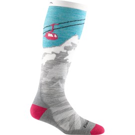 Darn Tough (1827) Women's Snow Yeti OTC Cushion Socks - (Aqua, Large)