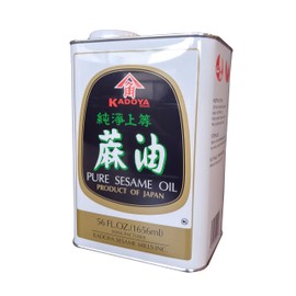 Kadoya Pure Sesame Oil, 3.5 Lb - Premium Quality, Rich Aroma, Imported from Japan, Perfect for Seasoning and Dressings, Bulk Size for Chefs and Culinary Enthusiasts