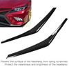1 Pair Car Headlight Eye Lid Covers Bright Black Smooth