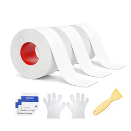 Caulk Tape Waterproof Self Adhesive,3 Rolls Peel and Stick Caulking Strip for Bathtub Toilet and Kitchen Sink, Flexible PVC Bathroom Seal Tape for Shower Edge and Gap Repair