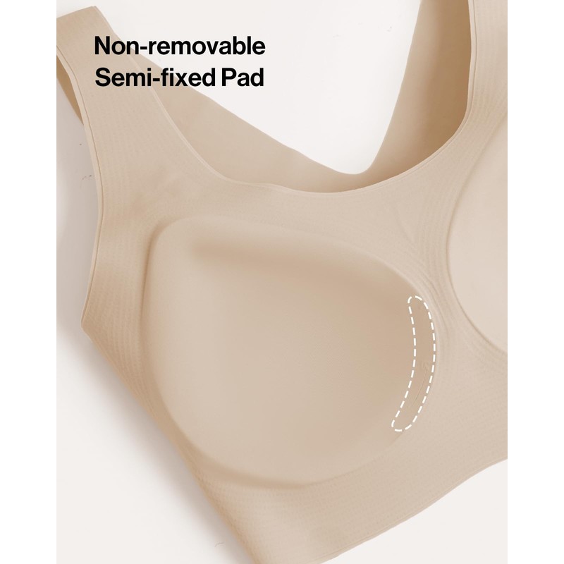 Ubras Seamless Bras for Women Full Coverage Wireless Bralette Widen