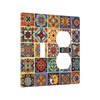 Yamxbfa Mexican Talavera Ceramic Tile Pattern Outlet Covers 2 Gang