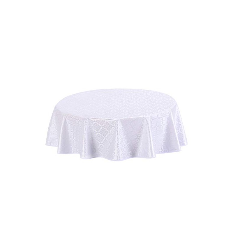 Home Direct Round Embossed Oilcloth PVC Wipe Clean Tablecloth Table
