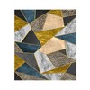The living room rug is geometrically suitable for home use,