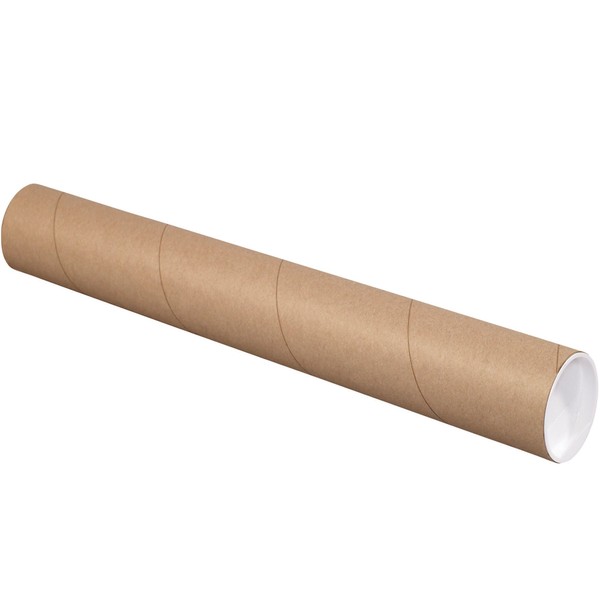 Top Pack Supply Mailing Tubes with Caps, 3" x 42",