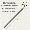 Wooden Walking Cane with Wolf Head Handle, Black Wood and