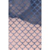 Blush and Navy Mermaid Scales Composition Notebook - Small Lined