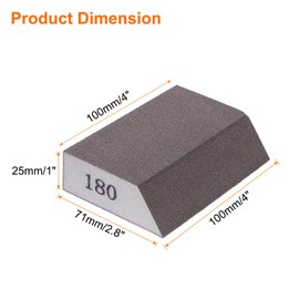 HARFINGTON 6pcs Sanding Sponge Blocks 600-800 Grit Sanding Sponge with Angled Edge 4"x2.8"x1", Washable and Reusable Foam Sanding Block for Polishing Kitchen Metal Wood Drywall Home