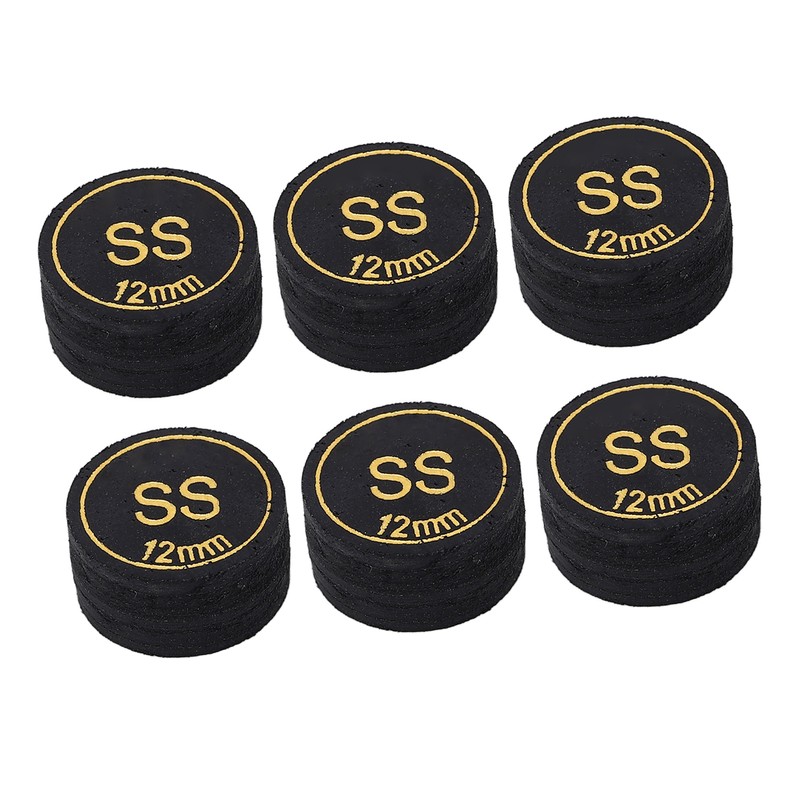 6pcs Pool Billiard Cue Tips 12mm Billiard Pool Cues Tips