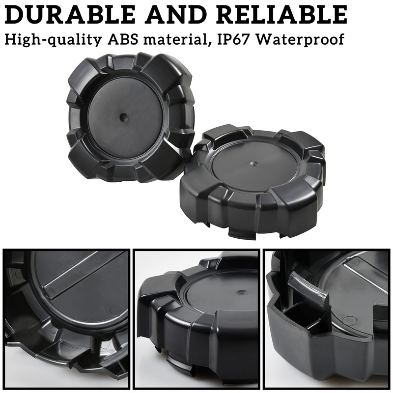 SAUTVS Tire Wheel Hub Caps for Polaris General 1000, Black