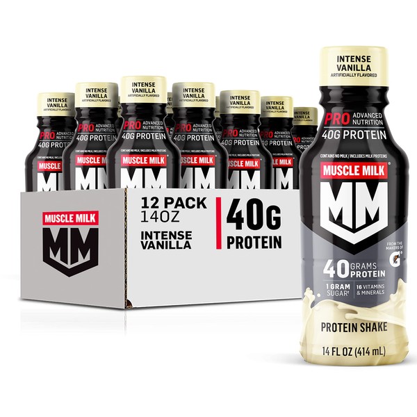 Muscle Milk Pro Advanced Nutrition Protein Shake, Intense Vanilla, 14