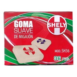 Goma de Migajón Shely SH36 Rectangular Pack 36 Piezas Artistas                                                                                        