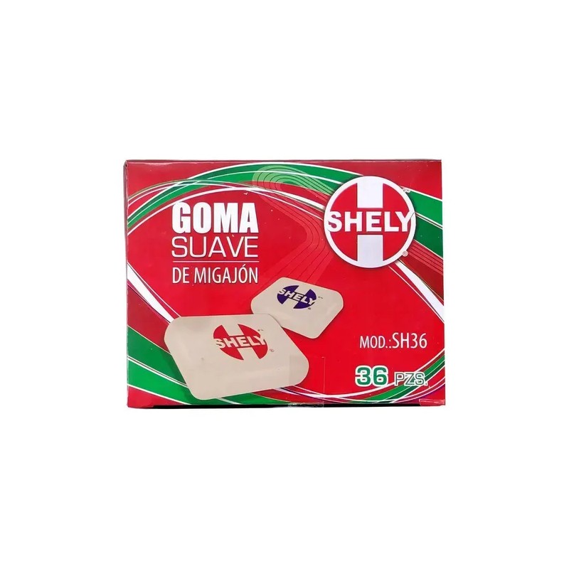 Goma de Migajón Shely SH36 Rectangular Pack 36 Piezas Artistas