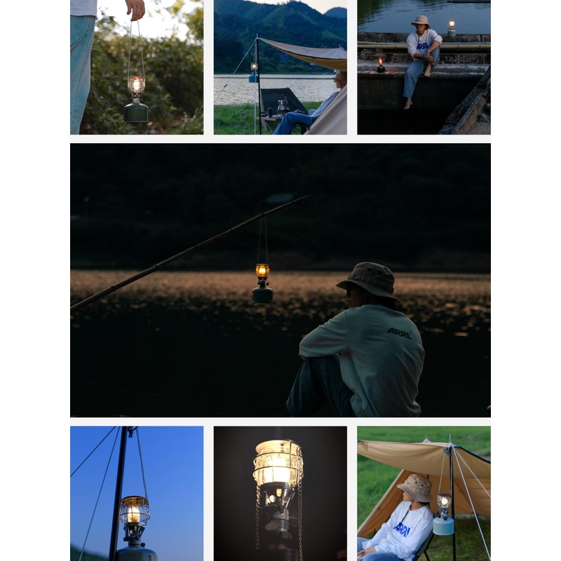 Camping Moon T-4 Portable Gas Lantern, Mini Gas Lantern, For