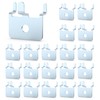HUHOLE 20 Pack Pegboard Picture Hangers Silver Powder Coated Metal