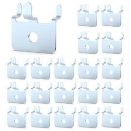 HUHOLE 20 Pack Pegboard Picture Hangers Silver Powder Coated Metal U-Shape Display Hooks Fits 1/8 and 1/4 Inch Pegboards Small Peg Board Hooks for Hanging Pictures Arts and Crafts