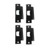 QCAA Steel Extended Lip Door Strike Plate, Latch D Hole,