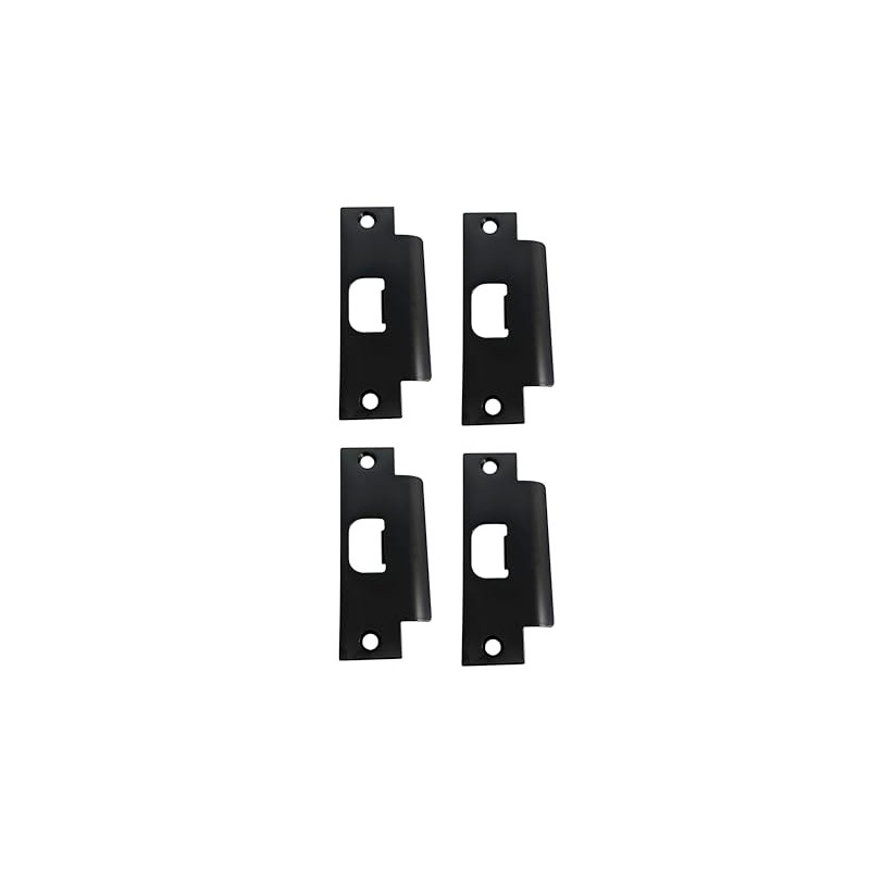 QCAA Steel Extended Lip Door Strike Plate, Latch D Hole,