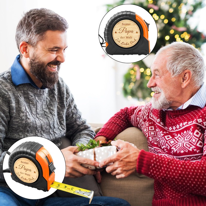 DIKARIYA DIKARYA Easter Gifts for Dad, Measuring Tape with Engraving