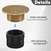 Zonon 2 Pcs Adjustable Floor Cleanout, 3-Inch ABS Wheel Connection