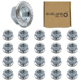 M5 Serrated Flange Hex Nuts - 5mm Steel (Pack of 20) Evelyne