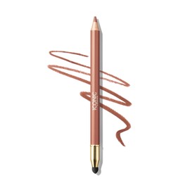 ICONIC LONDON Fuller Pout Sculpting Lip Liner | Blendable, Dual Ended Lip Liner with Creamy Colour and Lip Sponge for Buffing, Cruelty-Free, Vegan Makeup (Material Girl) 0.036 Oz