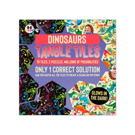 Funtime Gifts Tangle Tiles Puzzle - Dinosaur Heads and Tales from Multicoloured