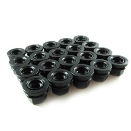 EZAccessory Wheel Lug Nuts Replacement for Ford F250 F350 2003-2019 14x1.5 Thread Flat Washer Black Set of 32