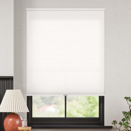 SelectBlinds Casual Cordless Light Filtering Cellular Shades – Soft Light & Privacy, Essential White, Inside Mount (36" W x 72" H)