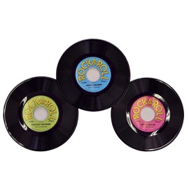 Plastic Records Party Accessory (1 count) (3/Pkg)