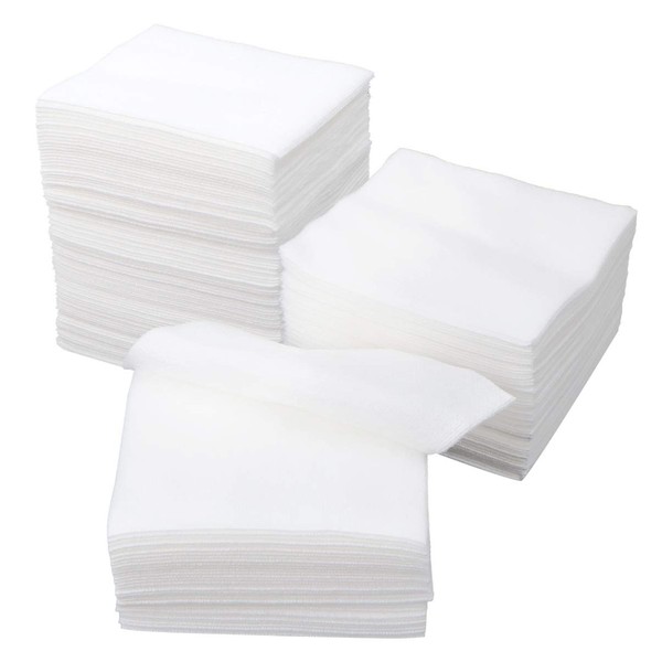 HEALLILY Gauze Pads 100pcs Non-Woven Facial Cotton Gauze Squares Gauze Sponge Esthetician Cotton Pad (Folded Size 10x10cm, Unfold Size 20x20cm) Gauze Swabs
