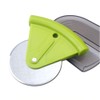 Green Stainless Steel Pizza Cutter with Protective Cover Non-Stick Pizza