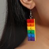 liveliwithmin Rainbow Building Blocks Necklace Earrings Set Gay Pride Rainbow