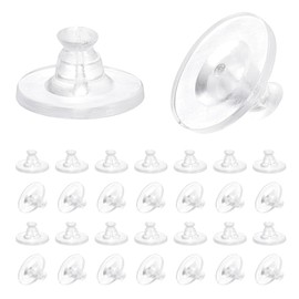 PATIKIL 100 Pcs Earring Backs, Silicone Locking Earring Backs Replacements Hypoallergenic Earring Stopper Secure Locking Charm for Studs, Clear
