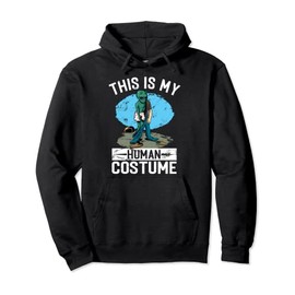 Helloween Alien This Is My Human Costume Funny Pullover Hoodie