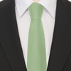 Junmaxroad 63'' XL Sage Green Ties For Men Solid Color