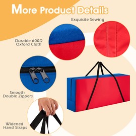 Costzon Giant 4 in a Row Game Carrying Bag, Blue + Red, 47" x 11.5" x 19", 2 lbs, Shoulder Strap, Floor Games