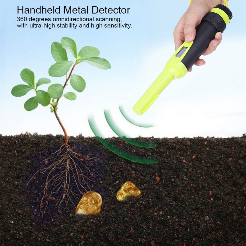 HS‑10 Portable Waterproof Metal Detector Handheld Treasure Finder with LCD