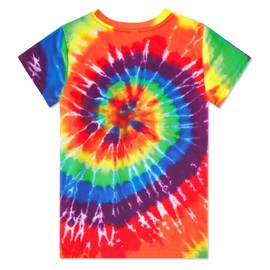 SunFocus Boys Tie Dye Shirt Size 10-12 Youth Kids Colorful Rainbow Graphic Tees Clothes for Size 9 Boys Neon T-Shirts