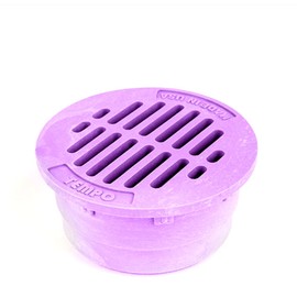Premium USA Made 3" Inch Outdoor Round Flat Drain Grate Cover - Fits All 3" Inch SDR Sewer & Drain Pipe/Fittings, Also Fits Triple Wall Pipe & Corrugated Pipe 3" NOT for Standard PVC (Purple)
