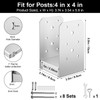 FMhotu 4"x 4" Post Base, 8Pcs Stainless Steel Adjustable Post