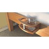Woodquail Bamboo Clip on Cup Holder Hanging Shelf, Small Bedside
