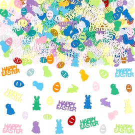 Easter Confetti Bunny Rabbit Egg Chicken Shape Table Scatters Confetti for Easter Decorations Birthday Party Bunny Party Sets