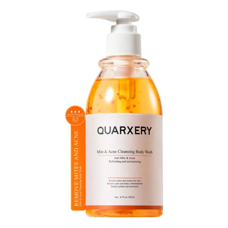 QUARXERY Gel de Baño Antiácaros Antiacné Antibacteriano Bacterianos 250ml