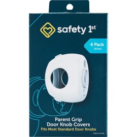 Safety 1st 4 Pack Parent Grip Door Knob Covers Easy Install Safety for Toddlers White